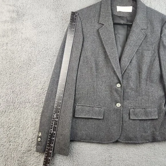 Vintage Pendleton Blazer Women 14 Gray Miss Virgin Wool Made in USA Suit Jacket - Picture 6 of 12